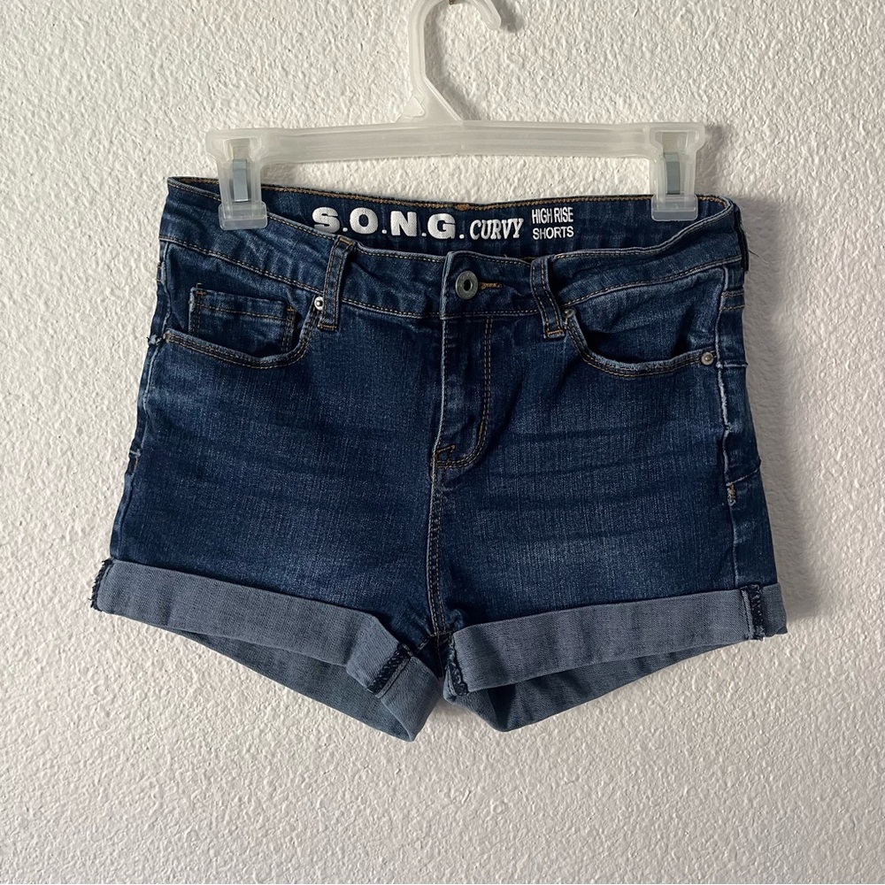 S.O.N.G small curvy high rise denim shorts